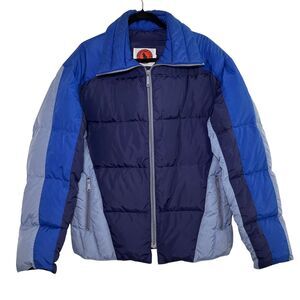 Vintage Mountain Goat by White Stag Men's Large Down Puffer Jacket Coat Blue 80s